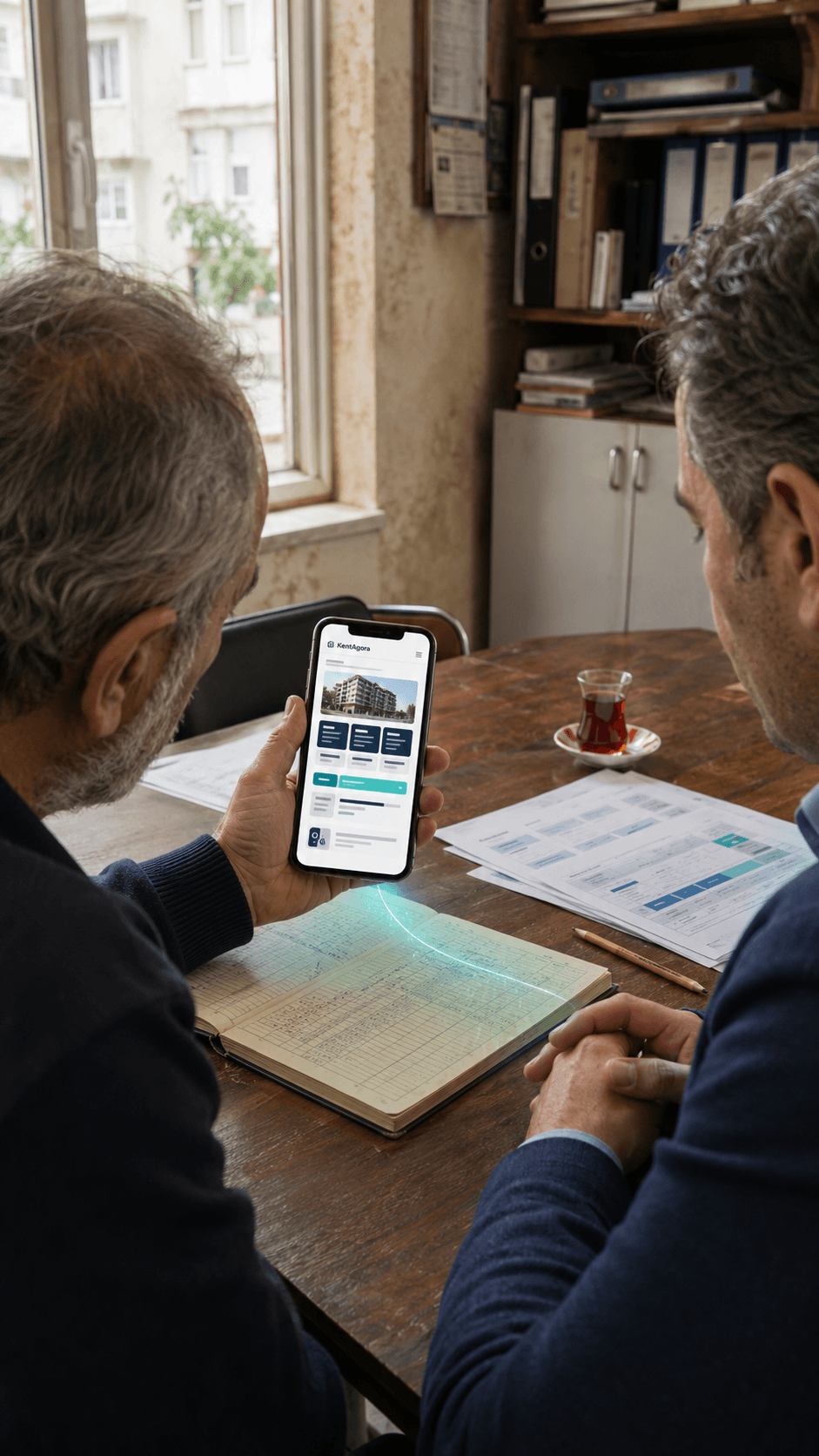 KentAgora ekibi — kentsel dönüşüm danışmanlığı sahnesi